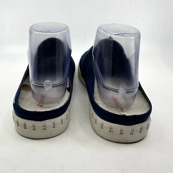 Jsport Floral Slip On Mule Women's 9M Navy Blue Perforated Comfort Shoes Pull On - Picture 4 of 8